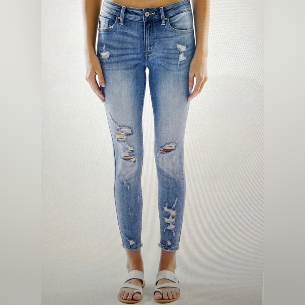 KanCan Mid Rise Ankle Skinny Jeans - Picture 2 of 11